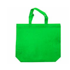 Bolsa de genero verde con asa