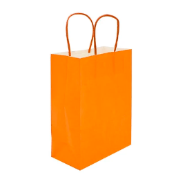 Bolsa de papel grande naranja