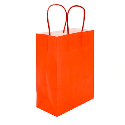 Bolsa de papel mediana naranja