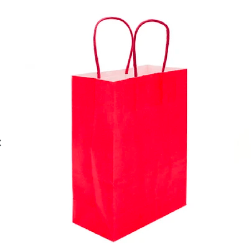 Bolsa de papel mediana roja