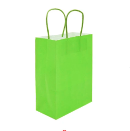 Bolsa de papel mediana verde