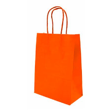 Bolsa de papel pequeña naranja