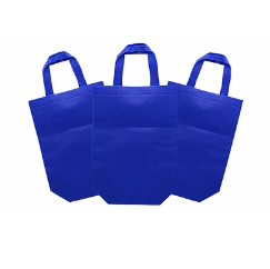 Bolsa ecologica azul con asa