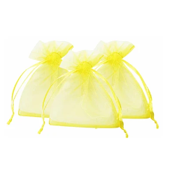 Bolsas de organza amarilla 10pcs