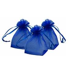 Bolsas de organza azul 10pcs