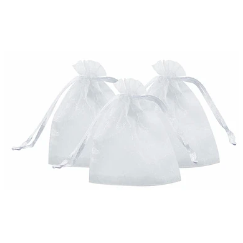 Bolsas de organza blanca 10pcs