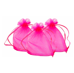 Bolsas de organza fucsia 10pcs