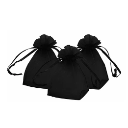 Bolsas de organza negra 10pcs