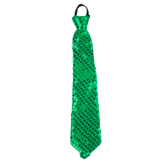 Corbata de lentejuelas verde