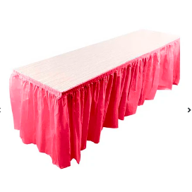 Faldon para mesa fucsia