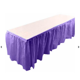 Faldon para mesa morado