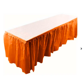 Faldon para mesa naranja