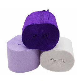 Feston grueso blanco/lila/morado 6pcs