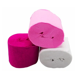 Feston rosa fucsia y blanco 6pcs