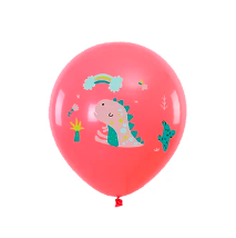 Globo latex colores surtidos con figura de dinosaurio 6pcs