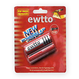 Baterías recargable Litio 18650 blister de 2 unidades