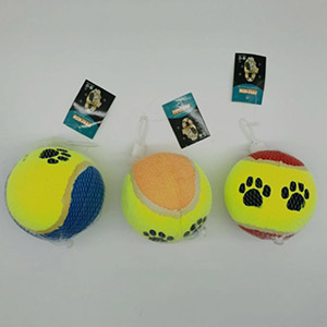 Juguete de goma para mascota pelota de tenis