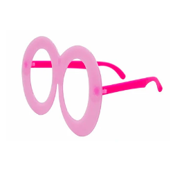 Lentes cotillón fluor circular 6pcs