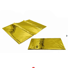 Mantel plastico metalizado oro