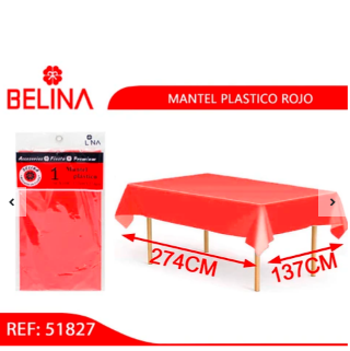 Mantel plastico rojo