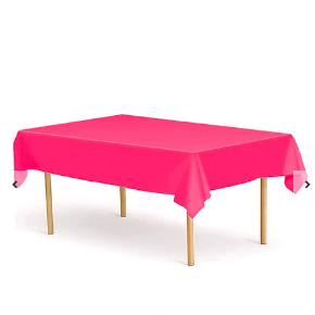 Mantel plastico rosado