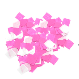 Papel picado cuadro blanco/rosa 10mm 40g