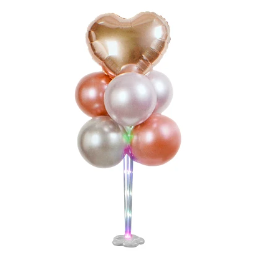 Pedestal para globos con luces color blanco