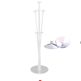 Pedestal para globos transparente 7pcs