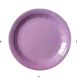 Platos redondo de carton purpura 18cm 6pcs