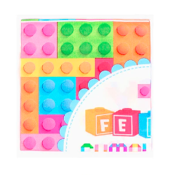 Servilletas feliz cumpleaños legos 16pcs