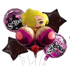 Set de globos metálicos despedida de soltera 5pcs