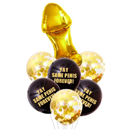 Set globos metalico dorado despedida de soltera 7pcs