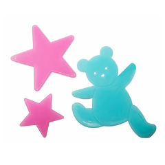 Sticker fluor oso y estrellas