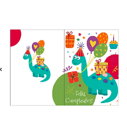 Tarjeta de cumpleaños de dinosaurio