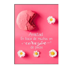 Tarjeta De Felicitación Amistad Rosa