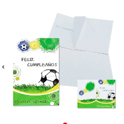 Tarjeta feliz cumpleaños futbol