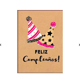 Tarjeta Feliz Cumpleaños Sombrero