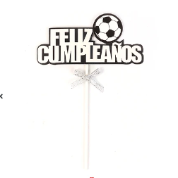 Topper feliz cumpleaños fútbol