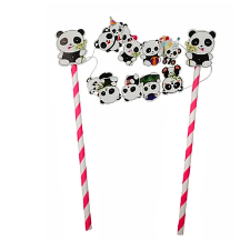 Topper para torta pandas 1set