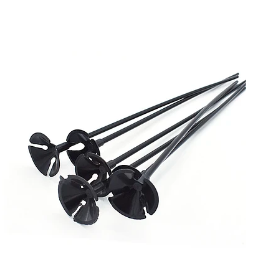 Varillas para globos negro 12pcs 42cm