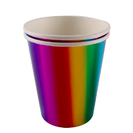 Vaso de carton multicolor 6pcs