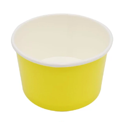 Vaso de cartón para postre amarillo 6pcs