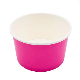 Vaso de cartón para postre fucsia 6pcs