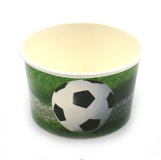 Vaso de cartón para postre fútbol 6pcs