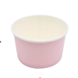 Vaso de cartón para postre rosa 6pcs