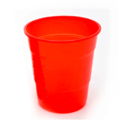 Vaso plastico 300cc rojo 10pcs