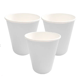 Vasos de carton blanco 250ml 6pcs