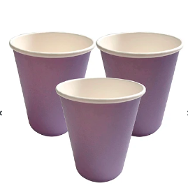 Vasos de carton morado 250ml 6pcs