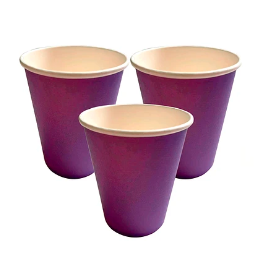 Vasos de carton morado 250ml 6pcs Normal: