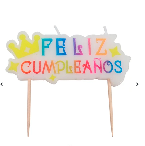 Vela feliz cumpleaños multicolor 